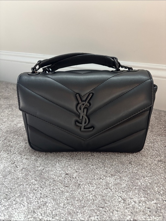 Saint Laurent Handbags - Saint Laurent Black Quilted Leather Shoulder Bag with Top Handle